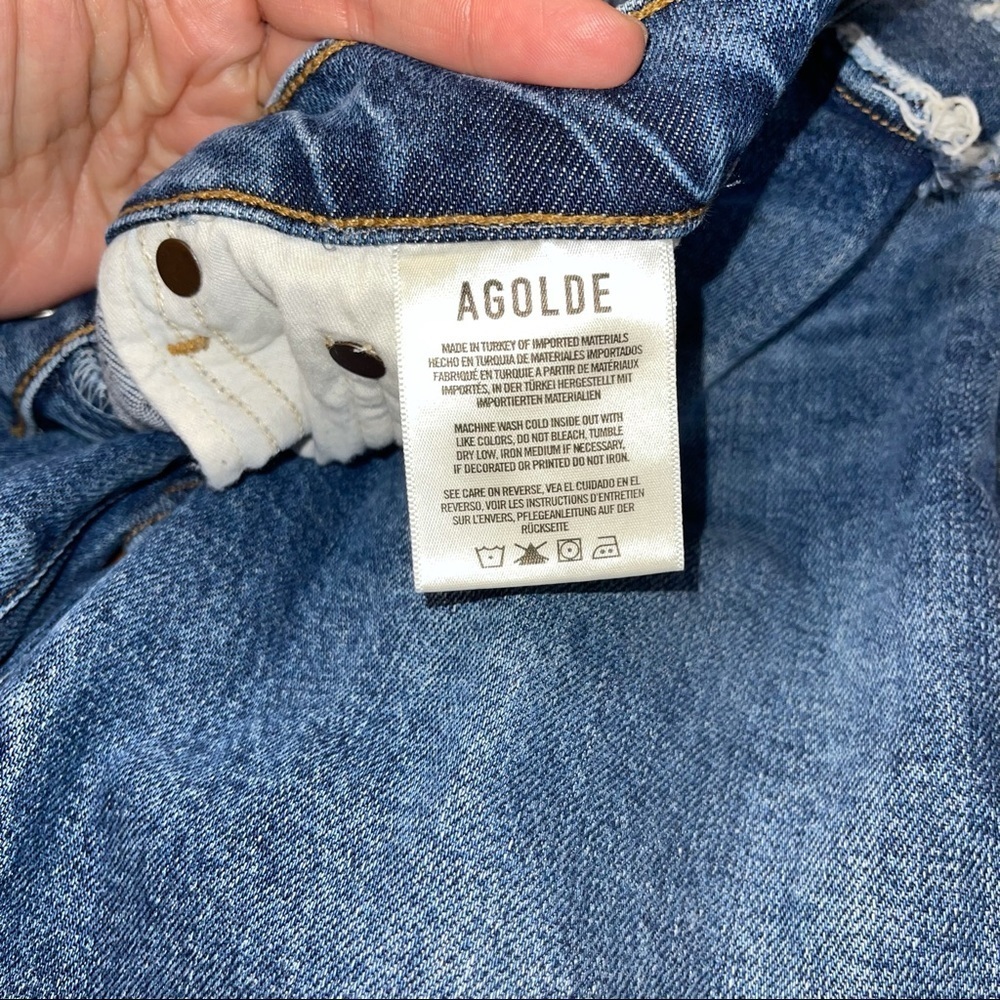 AGOLDE Toni Mid Rise Straight Distressed Ankle Jeans 27 - Picture 9 of 11